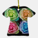 Colorful Rose Spirals With Love Ornaments