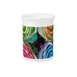 Colorful Rose Spirals With Love Pitchers