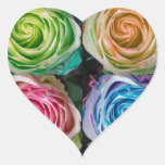 Colorful Rose Spirals With Love Sticker