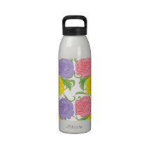 Colorful Roses and Vines Water Bottle