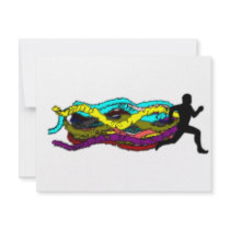 Colorful Running invitations by BurchellDesign Colorful Running invitations