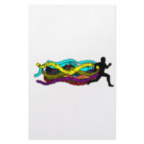 Colorful Running Personalized Stationery