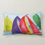 Colorful Sails Nautical Lumbar Pillow pillows