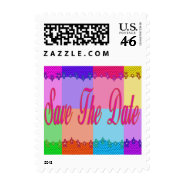 Colorful Save the Date stamp