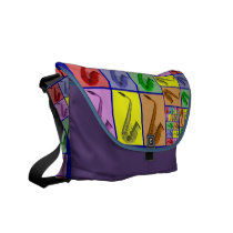 Colorful Saxophones Music Messenger Bag messenger bags