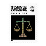 Colorful Scales of Justice - Postage