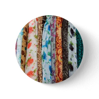 Colorful Scarf Pattern Pinback Button by Ljrigg