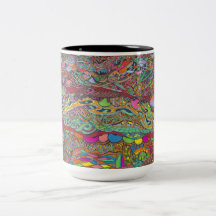 Colorful Scenery In Mazes Coffee Mugs