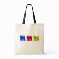 Colorful Schipperke Silhouettes bags