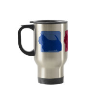 Colorful Scottish Terrier Silhouettes Travel Mug