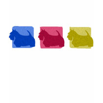Colorful Scottish Terrier Silhouettes t-shirts