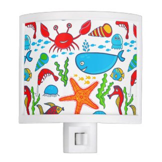 Colorful Sea Animals Pattern Night Lites