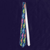 Colorful Sea Horses Tie ties