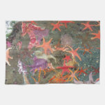 Colorful Sea Stars Kitchen Towel