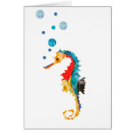 Colorful Seahorse Greeting Card