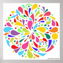 Colorful Shape Burst posters