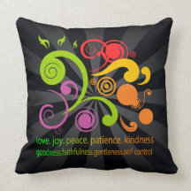Colorful Shapes, Fruit of the Spirit Throw Pillows
