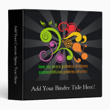 Colorful Shapes, Fruit of the Spirit Vinyl Binders