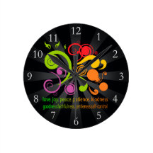 Colorful Shapes, Fruit of the Spirit Wallclock