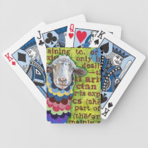 Colorful Sheep Art Playing Cards