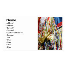 Colorful shimmer fringe close up business cards
