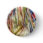 Colorful shimmer fringe close up buttons
