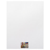 Colorful shimmer fringe close up letterhead template