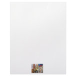 Colorful shimmer fringe close up letterhead template