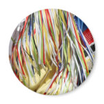 Colorful shimmer fringe close up magnets