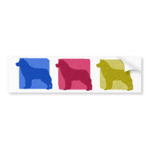 Colorful Siberian Husky Silhouettes bumper stickers by MenagerieMayhem Colorful Siberian Husky Silhouettes bumper stickers