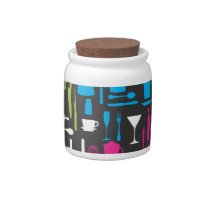 Colorful Silhouettes in the Kitchen Candy Jar
