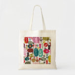 Colorful Simple Hand Drawn Retro Flowers Pattern Bag