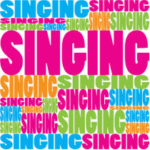 Colorful Singing photo sculptures