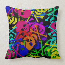 Colorful Skulls American MoJo Pillow pillows