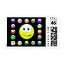 Colorful Smileys postage by hmaprk Colorful Smileys postage