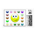 Colorful Smileys postage by hmaprk Colorful Smileys postage