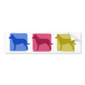 Colorful Smooth Collie Silhouettes bumper stickers by MenagerieMayhem Colorful Smooth Collie Silhouettes bumper stickers