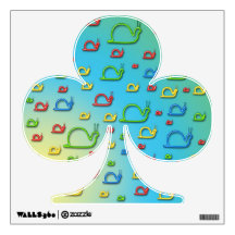 Colorful snails everywhere wall graphics