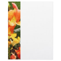 Colorful Snapdragons Letterhead Template