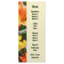 Colorful Snapdragons Wedding Menu Rack Card Design