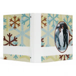 Colorful snowfall 3 ring binder