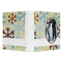 Colorful snowfall 3 ring binder