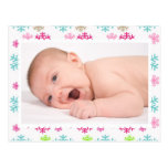 Colorful Snowflake Photo Christmas Card Postcard
