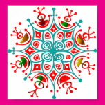 Colorful Snowflake Poster