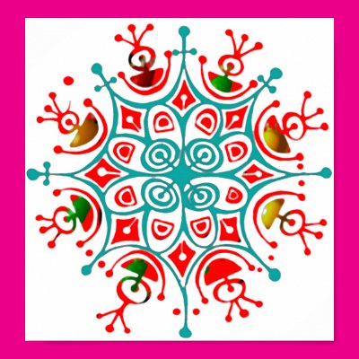 Colorful Snowflake Poster Zazzle_print Colorful Snowflake Poster Zazzle_print