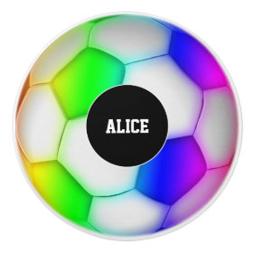 Colorful Soccer Ball | Sport Gifts Ceramic Knob