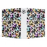 Colorful Soccer Balls Collage Binder