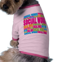 Colorful Social Work Doggie Tee Shirt