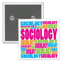 Colorful Sociology Pinback Buttons