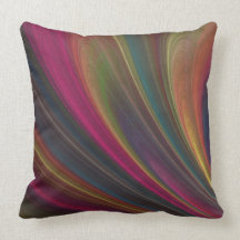 Colorful Soft Sand Waves Throw Pillow